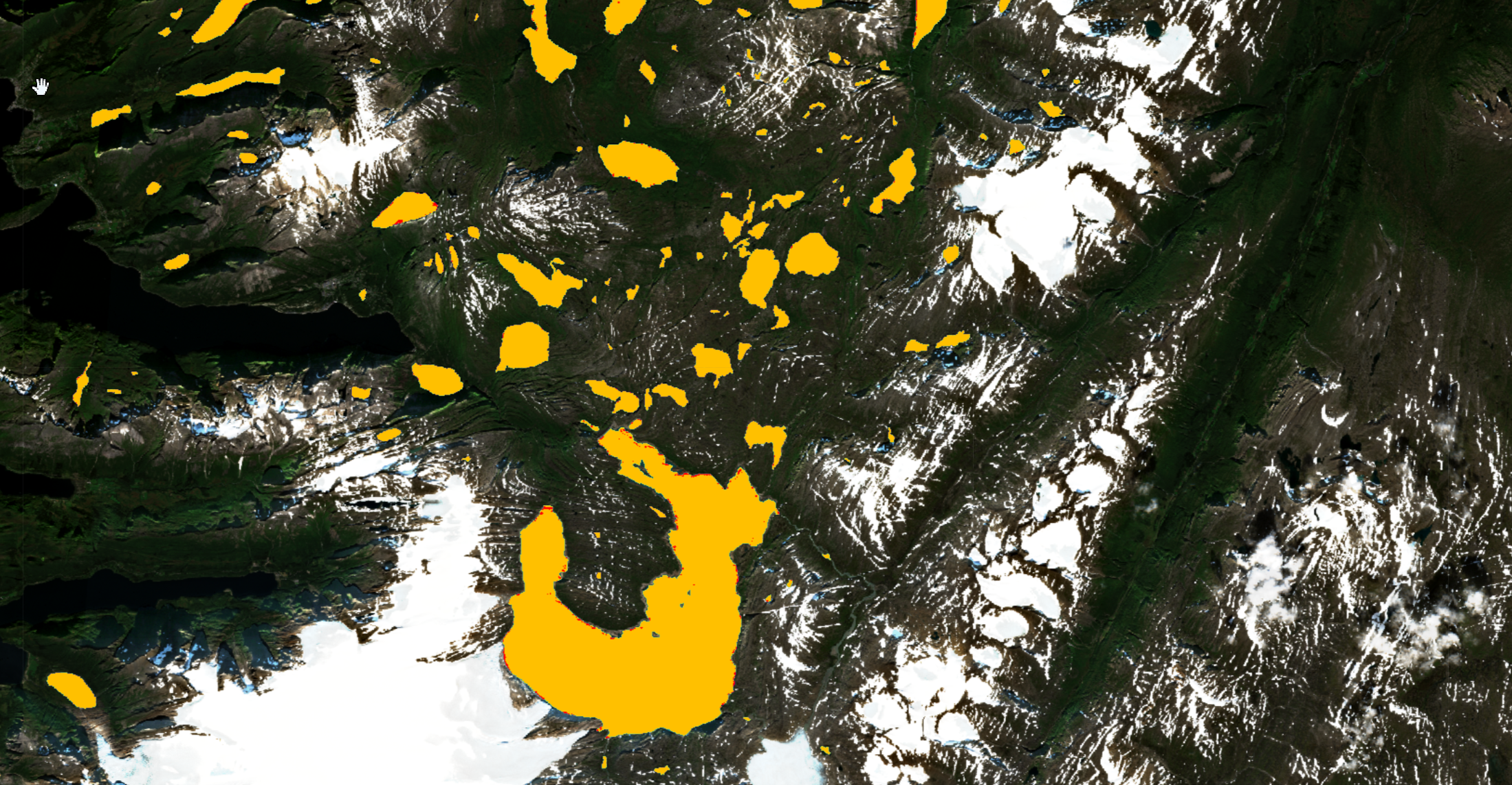 Confidence levels of the Sentinel 1 River and Lake Ice Extent layer