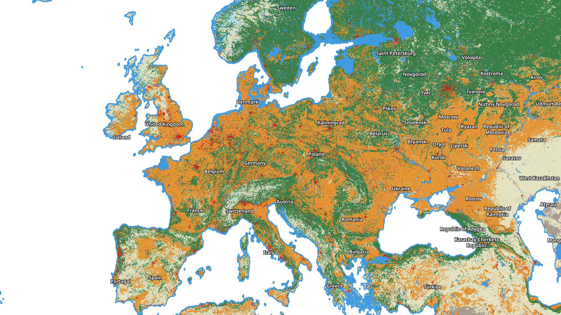 10m Annual Land Use Land Cover Europe